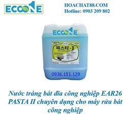 Nước tráng bát đĩa công nghiệp EAR26 PASTA Ⅱ chuyên dụng cho máy rửa bát công nghiệp